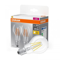 2x Żarówka LED E27 A60 4W = 40W 470lm 2700K Ciepła 300 OSRAM Filament
