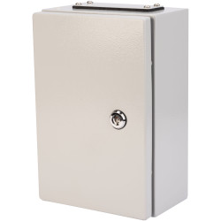 Hylec DEDS0100 Steel Door Enclosures IP66 IK10 130 x 200 x 300mm Grey RAL7035