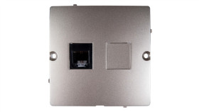 Simon Basic Gniazdo Telefoniczne Pojedyncze Rj11 Satynowe Bmtf1.02/29