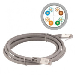 Patchcord FTP kat.6 kabel sieciowy LAN 2x RJ45 linka szary 5m Alantec