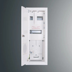 Rozdzielnica p/t licznikowa RW 23NN P T1F + 14S PŁYTKA 612x213x135 pełne drzwi z.p9081 IP30 RAL9003