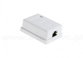 Ekranowana puszka natynkowa, kat. 6a, 1x RJ-45