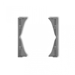 MINI Ramka pośrednia do gniazd podwójnych szary mat 27MRP-2