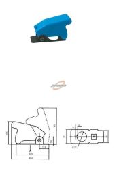 OSŁONA PRZEŁĄCZNIKA MATOWA NIEBIESKA