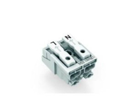 Złączka zasilająca 2-biegunowa bez stopek bez styku PE 294-4012 /1000szt./