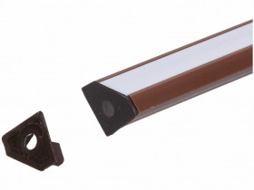 Zaślepka PCV Corner brązowa z otworem