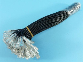 KONEK.F 6.3 BK 20cm Z KABELKIEM+OSŁONKA