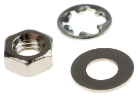 Nakrętka i podkładki 400 Piece Mosiądz, stal Sześciokątna pełna RS PRO