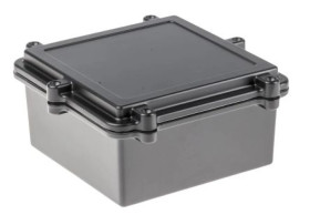 Obudowa ekranowana Czarny z kołnierzem IP67 Silikon, 162 x 162 x 80mm, RS PRO