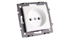 Gniazdo Pojedyncze Bez Uziemienia B/U Białe 16A 250V - Argo 9022