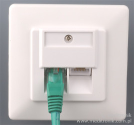 Gniazdo podtynkowe podwójne RJ45 UTP kat.6 montaż LSA