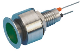 Lampka kontrolna do montażu panelowego 24V dc, zielona 6.1mm LED Chrom Marl