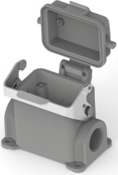 Housing, size HB6, die-cast aluminum, M20, angled, clip locking, IP65, T1620062120-000