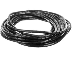 Wąż osłonowy spiralny 12/10mm czarny SP12BK /10m/