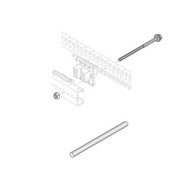 Akcesoria do obudów Prowadnik prętowy 1STQ007435A0000 Stal nierdzewna typu 304 Płytki modułowe — System Pro E Power
