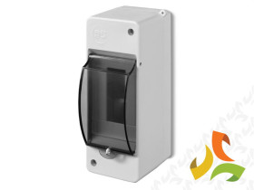 Obudowa natynkowa 53x141x83 mm 2M drzwi transparentne typ S2 MINI 2302-01 ELEKTRO-PLAST NASIELSK