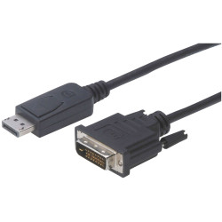 Digitus DB-340301-020-S DisplayPort to DVI Adapter Cable 2m Black Double Shield