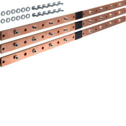 Szyna zbiorcza miedziana 40x10x940mm 3-polowa 800A UM08K