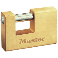 Master Lock 606EURD Rectangular 63mm Solid Brass Body Shutter Padlock