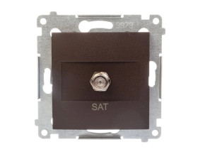 Simon 54 Gniazdo antenowe SAT brąz mat DASF1.01/46