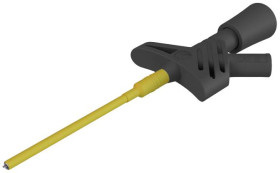 Zabezpieczone złącze krokodylowe złącze wtykowe, 2 mm CAT II czarny SKS Hirschmann KLEPS 1600 sw