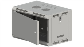 Szafa Rack Wisząca 19 Cali 6U 600X500, Niedzielona, Drzwi Metalowe, Kolor...