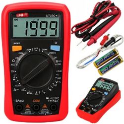 Miernik uniwersalny z pomiarem temperatury multimetr cyfrowy z wyświetlaczem LCD UNI-T UT33C