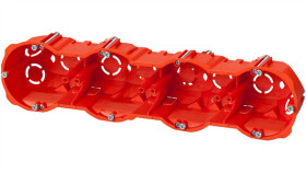 Puszka P/T Regips 4X60mm Głęboka Z Wkrętami Czerwona Pk-4X60 0288-00