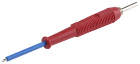 Próbnik, typ końcówki: Stały, rozmiar: 1mm, 60V dc, Czerwony, Stal nierdzewna