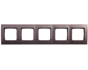 Simon 54 Premium Ramka pięciokrotna brąz mat DR5/46