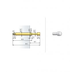 Igła testowa 1060/G-DX-3.0N-AU-2.3C, raster 4,00 (160 mil)
