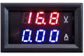 Panelowy miernik napięcia 100V DC i prądu 10A