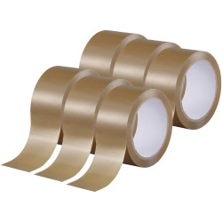 TOOLCRAFT TO-10187040 Packaging tape Brown 66 m x 50 mm 6 pcs