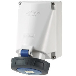 Gniazdo naścienne 2-częściowe 63A 3p 6h 230V IP67 zaciski śrubowe MEN128A