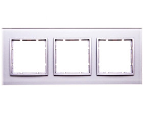 Berker B.7 Ramka 3x aluminium szkło B.7 GLAS ramka szklana 3- krot.aluminium 10136414
