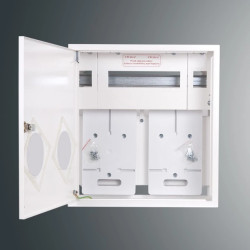 Rozdzielnica n/t licznikowa RZ 17NN P 2T1F + 15S PŁYTKA 432x403x135 pełne drzwi IP30 RAL 9003