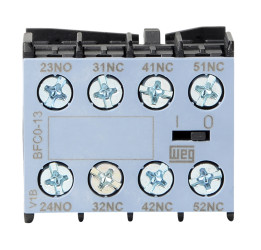 Blok styków pomocniczych WEG 4 1NO + 3NC BFC0 Śruba montaż czołowy