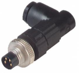 ELWIST 4008V, M8, 4 styki, złącze męskie (wtyk) kątowe, dławik dla kabli 4-5mm, przyłącze typu CDI (bez narzędzi), Hirschmann, 9