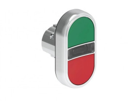 Metalowy przycisk fi22mm 2 klawiszowy samoczynny powrót 2 kryte, podświetlany Zielony-Czerwony LPSBL7113