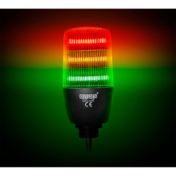 EMAS IF5T024ZM05-1 3 Colour 24V W/Buzzer 1M Cable Screwed Base Beacon