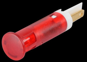 QS81XXR12 Indicator LED, 12 V DC, 8 mm, FASTON, red
