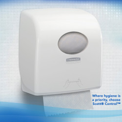 Ręczniki do rąk, 198mm, warstwy: 1, Biały, Rolka, arkusze: 3960, Control Slimroll