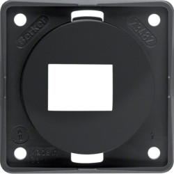 Integro Flow Płytka nośna 1-krotna do gniazd modularnych AMP antracyt połysk 945572505