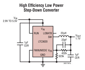 Ultralow Power 15mA Synchronous Step-Down Switching Regulator