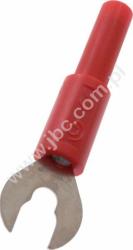 ADA 3034-RT Widełki kabl., rozw.6,3/4,3mm, z gn.4mm, czerwony, ELECTRO-PJP, ADA3034RT