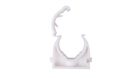 Uchwyt Zamknięty Do Rur 20Mm Biały Uze-20 /100Szt./