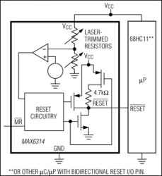 68HC11/Bidirectional-Compatible µP Reset Circuit