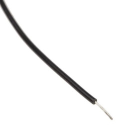 Przewód jednożyłowy linkowy, Przewód instalacyjny, 0,13 mm², 7/0,16 mm, 26 AWG, PVC, 300 V, Czarny, dł. 100m, RS PRO