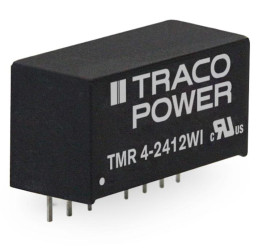 Przetwornica DC-DC, 4W, Uwe 9 → 36 V dc, Uwy 12V dc, Iwy 333mA, TRACOPOWER Tak