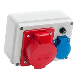 VIPLAST Rozdzielnica Gniazdo 32/5+250V+ Szklany Bezpiecznik